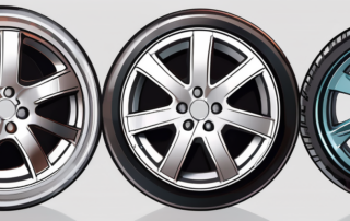 A set of car wheels showcasing the sleek