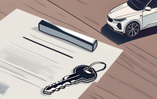 A car key on a table