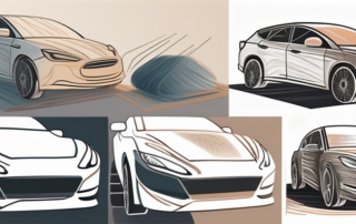 A car being sanded down