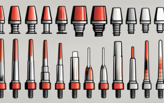 Various sizes of nozzles for a spray paint gun