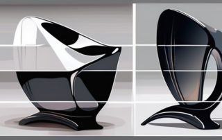 A black glossy object