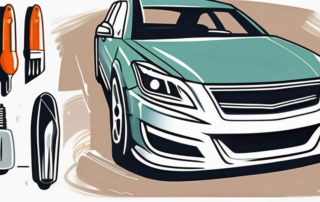 A car bumper with visible scratches on one side and a clean