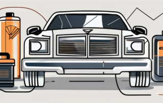 A car battery with a low battery indicator