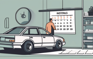 A car being inspected