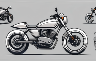 A motorcycle with a focus on the wheels