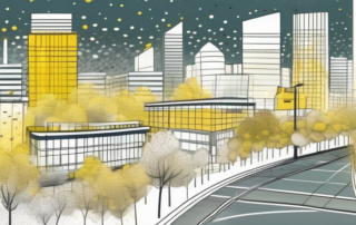 Dortmund cityscape with visible pollen particles floating in the air