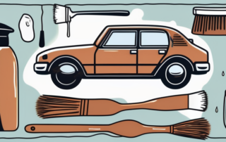 A car with visible rust spots on its surface