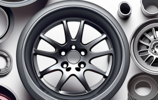 A set of car rims being powder coated