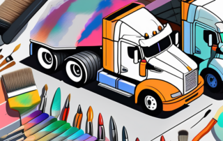 A large truck with a shiny