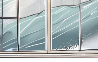 A window pane covered in condensation from the inside