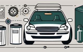 A car with its hood open