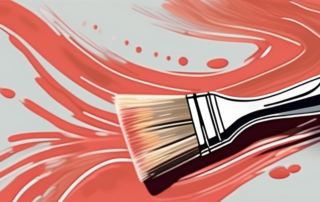A paintbrush applying a fresh layer of paint over an already painted surface