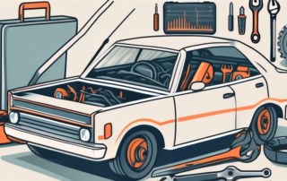 A car with visible internal parts