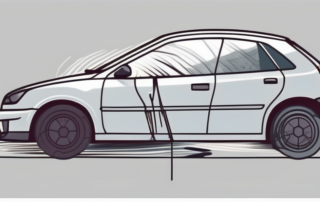 A car with visible paint damage