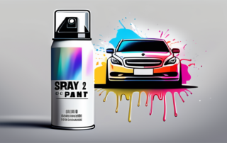 A spray paint can with a color code label