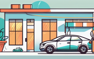 Various car washing tools such as a bucket filled with soapy water