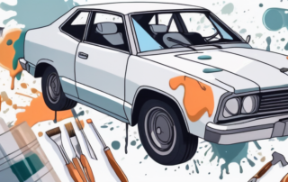 A car with peeling clear coat