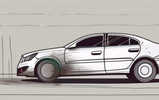 A car with visible body damage