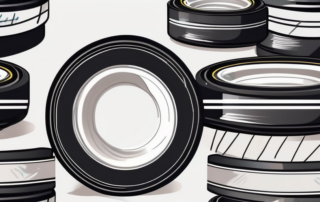 A set of car rims being painted