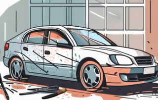 A car with visible signs of stone chip damage on its paintwork