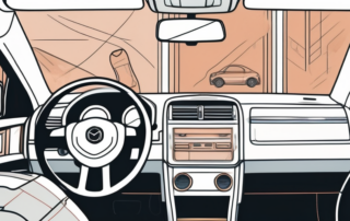 A car's interior focusing on the plastic parts like the dashboard
