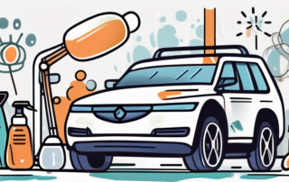 A car with visible odor lines coming from it