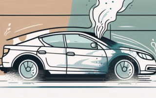 A car dent being treated with a pot of boiling water