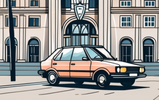 A car with a sold sign on it