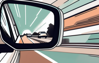 A car's exterior mirror