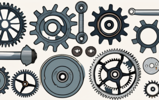 Various mechanical parts such as gears
