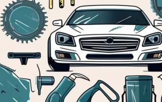 A car with visible paint damage