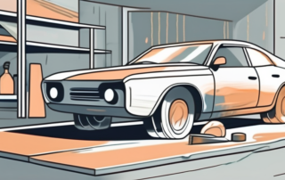 A car being sanded down