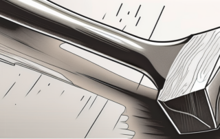 A hammer striking a steel surface