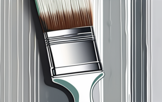 A paintbrush applying a layer of zinc primer on a metal surface