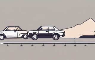 A car gradually fading or deteriorating over a timeline representing years to depict the loss in value over time