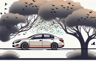 A car parked under a tree