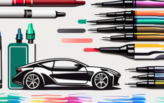 Various colored paint pens