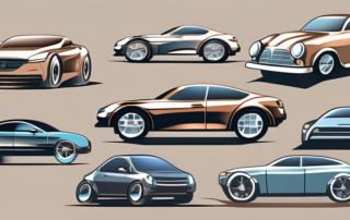 Various types of metallic cars