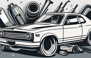 A spray can with a glossy finish