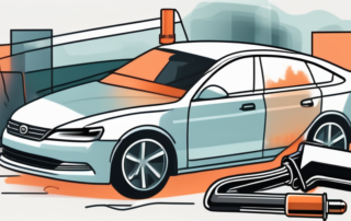 A car with tinted front windows