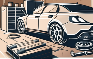 A set of car rims being sanded down