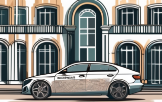 A car with its license plates removed