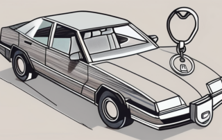 A brand new car with a contract and a pen next to it