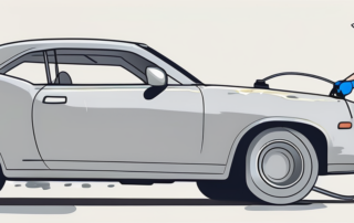 A car bumper being painted