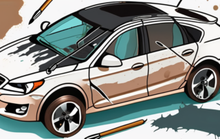 A car with chipped paint