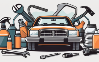 A well-maintained car with an open maintenance booklet on the hood