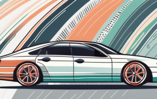 A car with its wheels highlighted