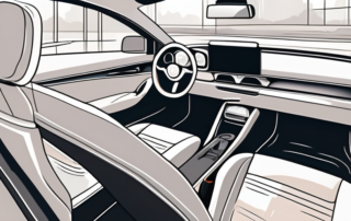 A car interior showcasing a clean dashboard