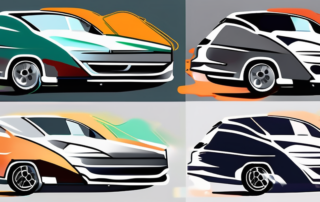 Three different car panels