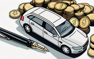 A car key on top of a pile of euro coins